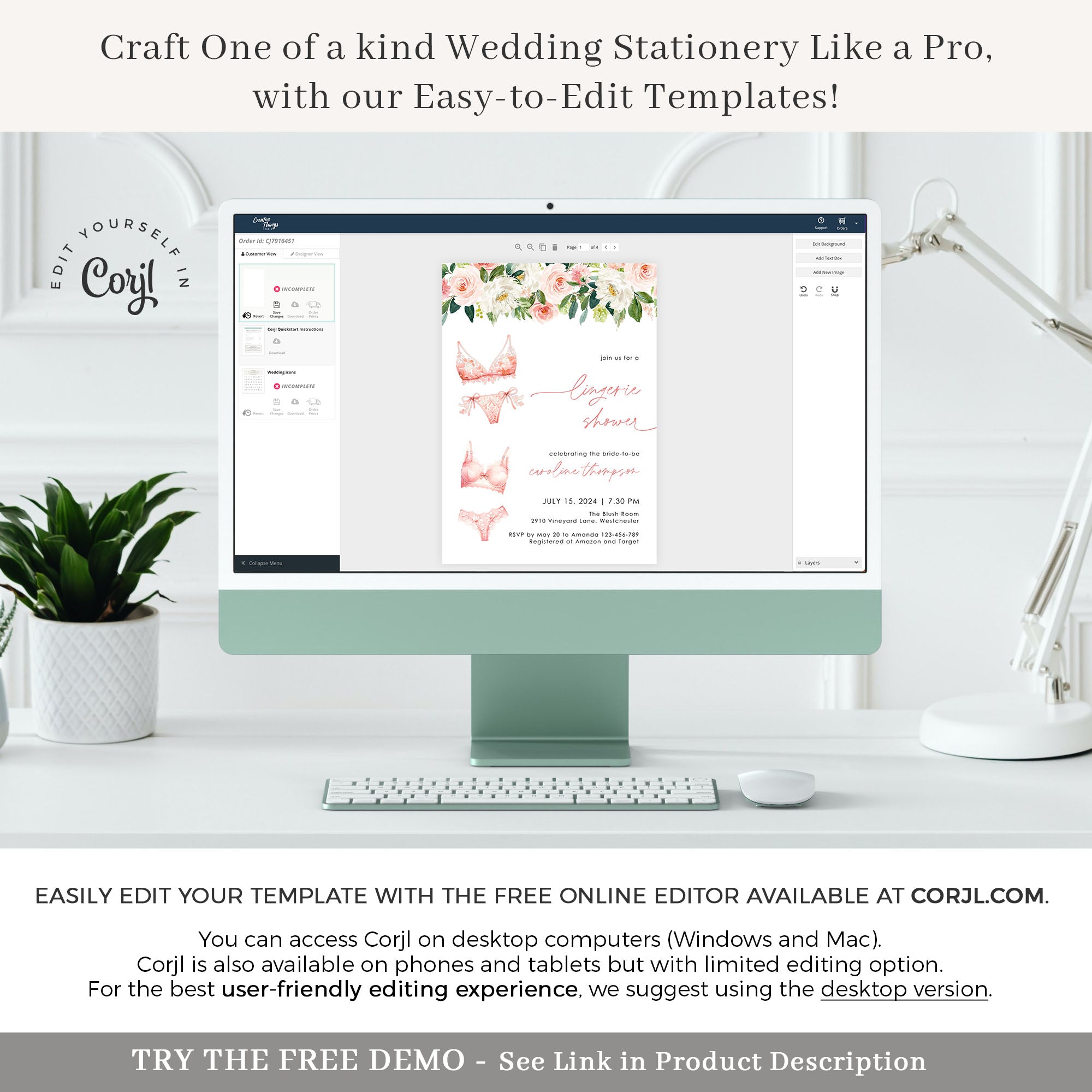 Lingerie Shower Invitation Card Printable