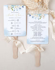 AZZURRA Wedding Ceremony Program Fans Template