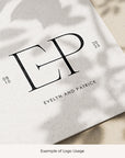 EVELYN Wedding Initial Logo