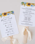 IVY Wedding Fan Program Template