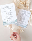 CHIARA Beach Wedding Program Fans Template