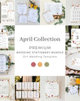 APRIL Wedding Stationery Templates Bundle