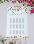 APRIL Printable Wedding Seating Chart Template