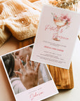 Petals and Prosecco Bridal Shower Card Template