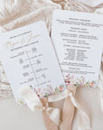FIORELLA Wedding Fan Program Template
