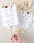 LAUREL Wedding Program Fan Template