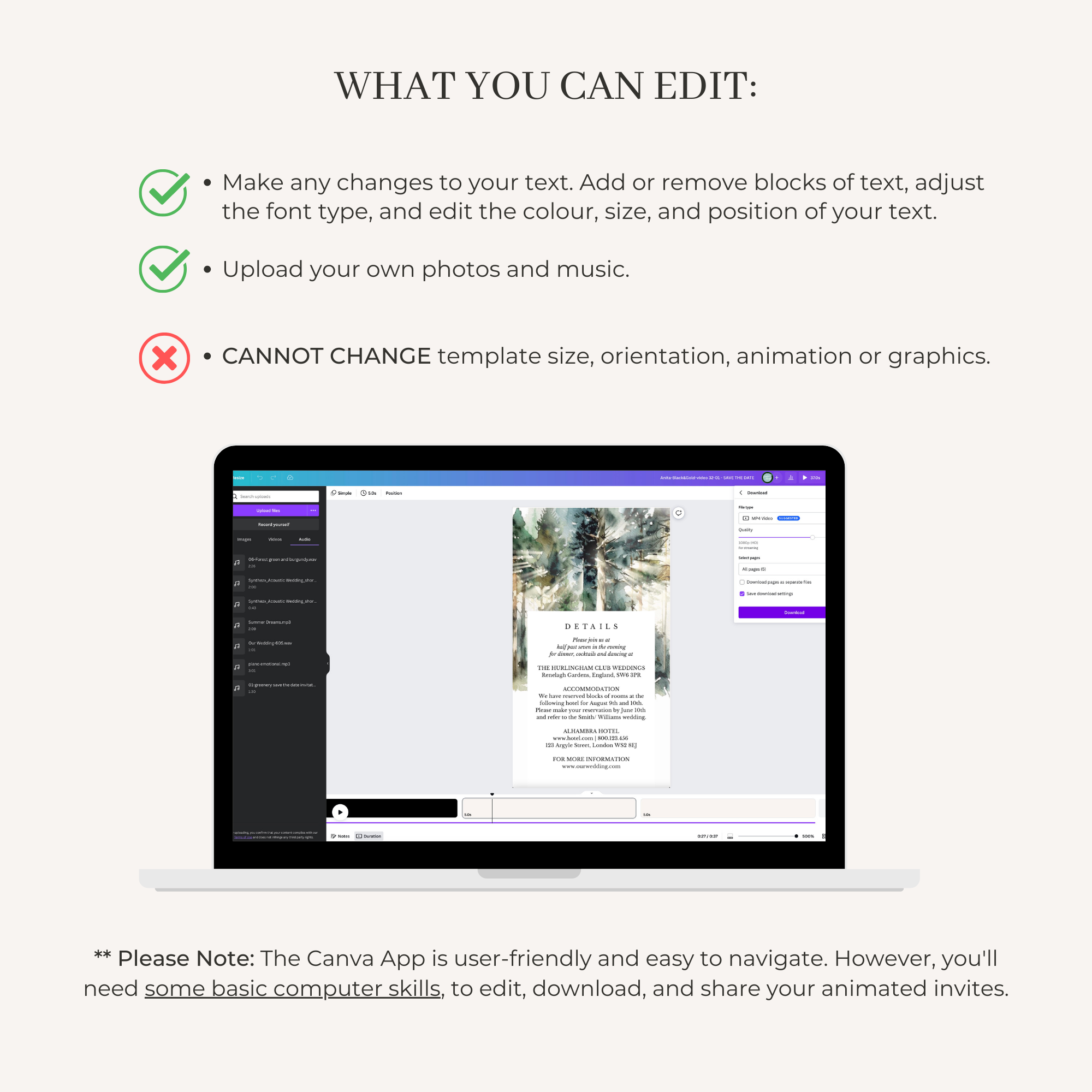 GAIA Forest Wedding Invitation Video Template