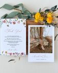 APRIL Floral Wedding Thank You Card Printable