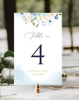 AZZURRA Printable Table Numbers for Wedding
