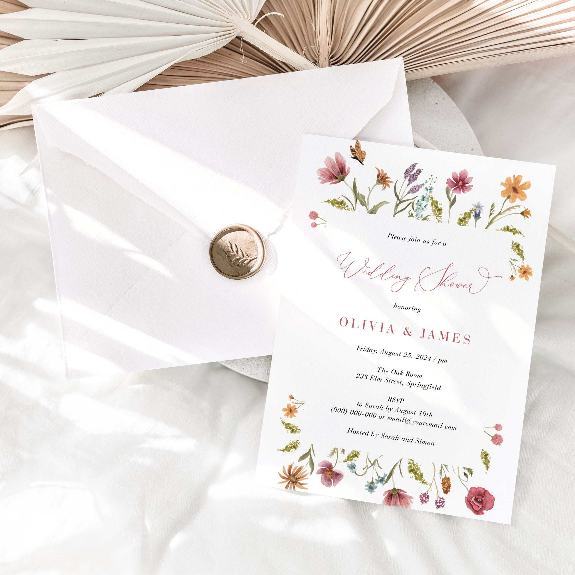 APRIL Couples Wedding Shower Invitation Template