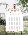 APRIL Printable Wedding Seating Chart Template