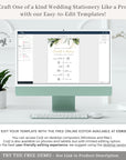 PALMA Tropical Wedding Program Fan Template