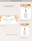 JUNE Wedding Seating Chart Card Template
