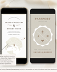 Passport Wedding Invitation Video Template - Taupe
