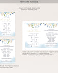 AZZURRA Wedding Ceremony Program Fans Template