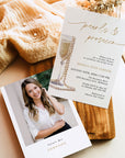 Pearls and Prosecco Bridal Shower Card Printable