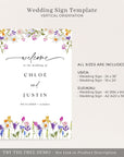 CHLOÉ Floral Wedding Welcome Sign Template