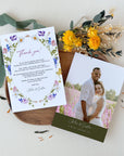CHLOÉ Floral Wedding Thank You Card Printable