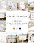 AZZURRA Printable Wedding Stationery Bundle