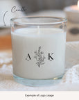 AMELIA Rustic Floral Monogram Logo