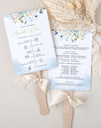 AZZURRA Wedding Ceremony Program Fans Template