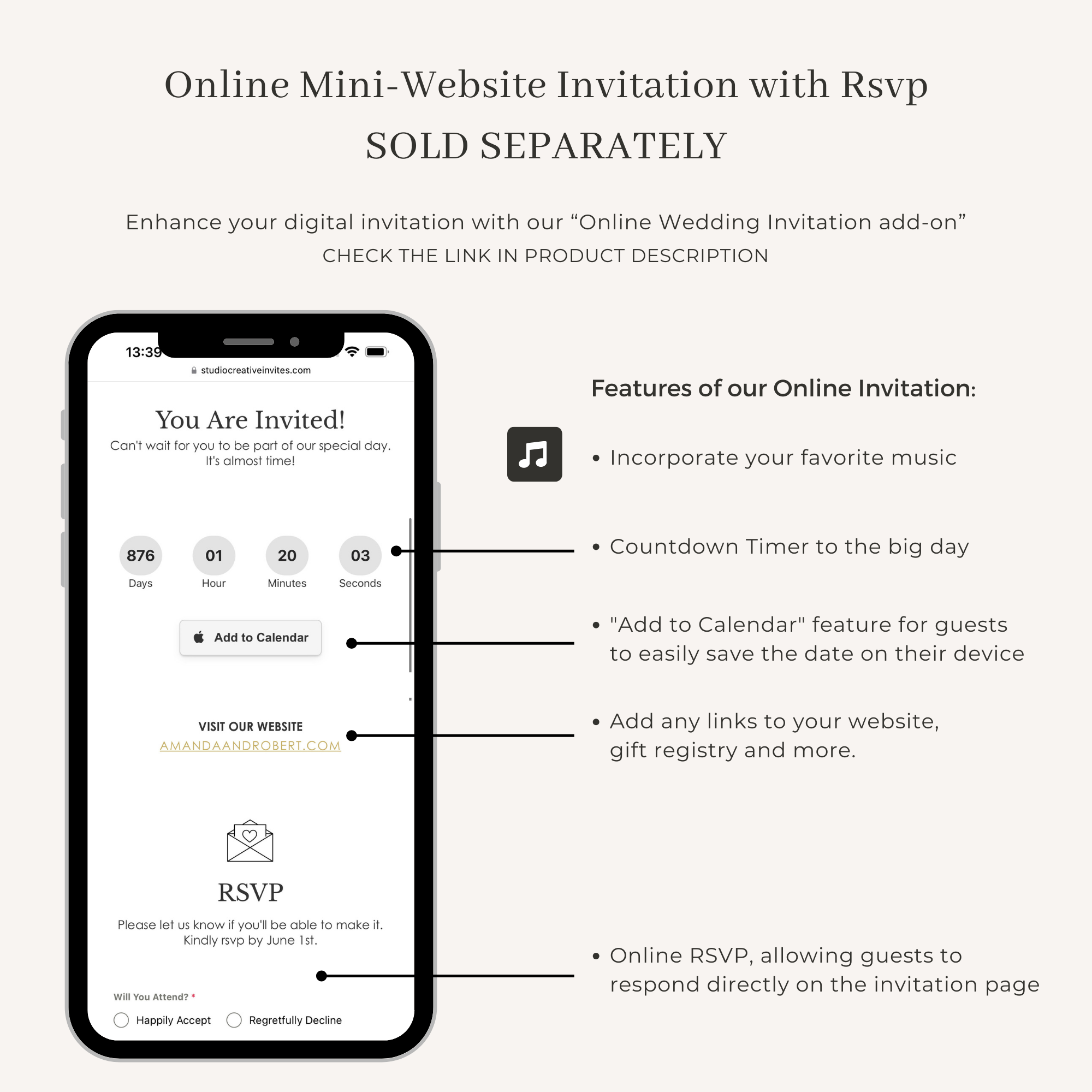 Natalia | Christmas Themed Wedding Save the Date Evite