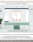 APRIL Floral Wedding Welcome Sign Template