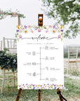 CHLOÉ Floral Wedding Order of Event Sign Printable