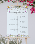 CHLOÉ Floral Wedding Order of Event Sign Printable