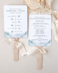 CHIARA Beach Wedding Program Fans Template
