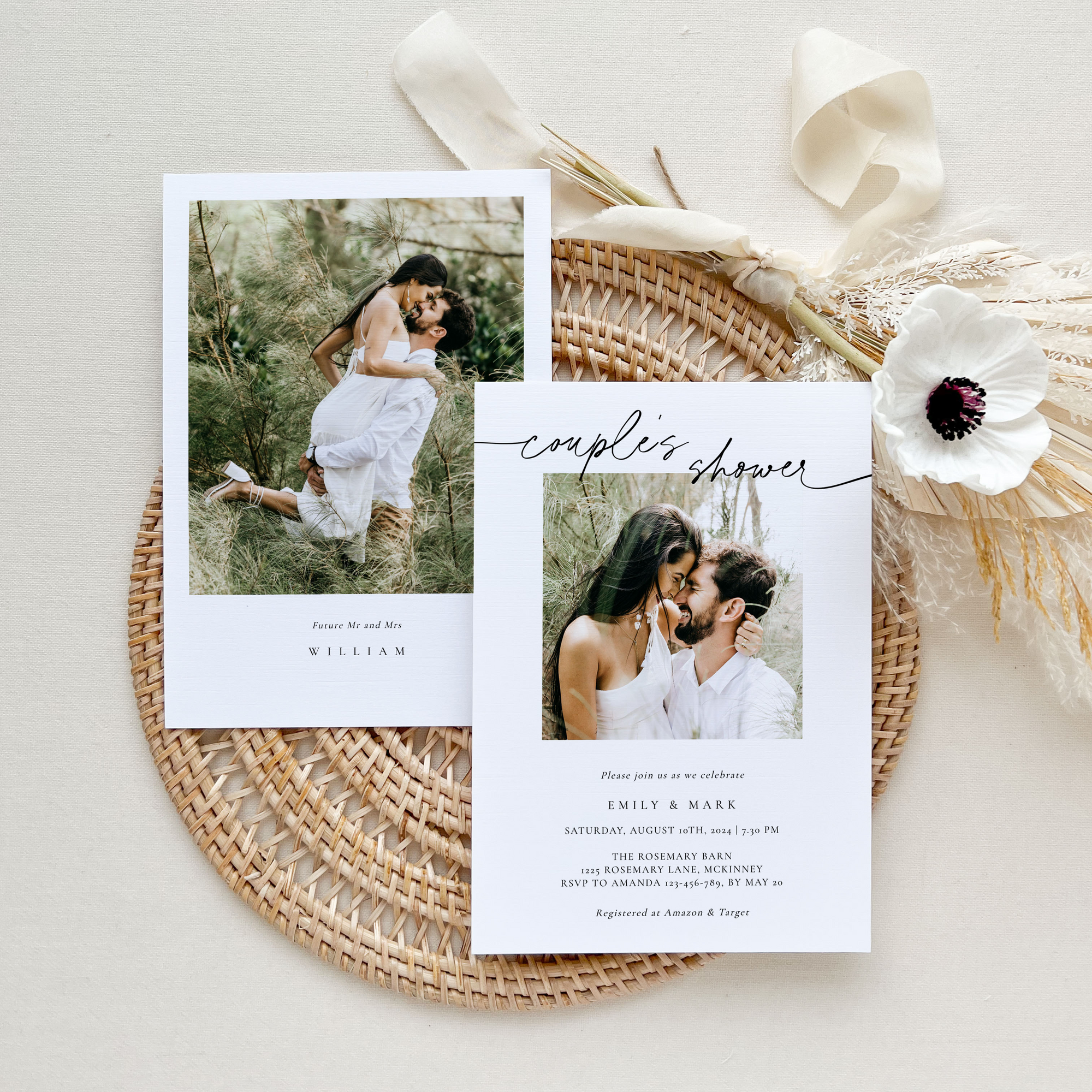 ELLA Couples Wedding Shower Invitation With Photo