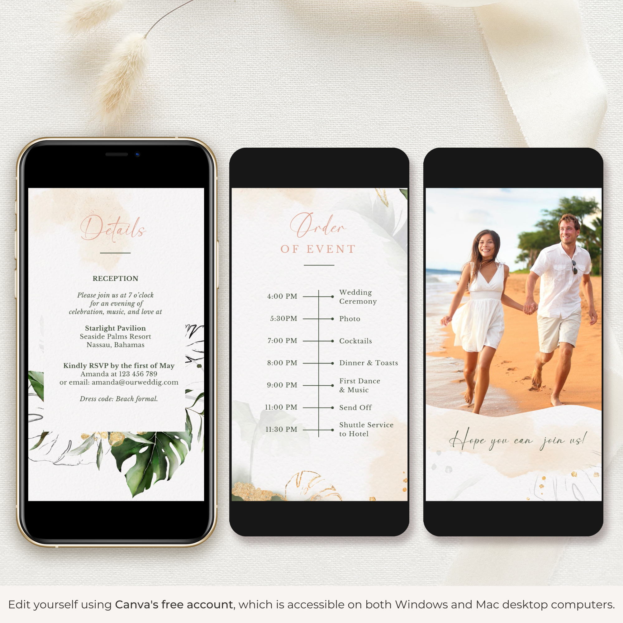 PALMA Tropical Wedding Invitation Video Template
