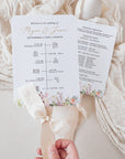 FIORELLA Wedding Fan Program Template