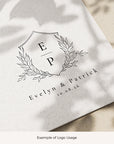 EVELYN Wedding Initials Logo
