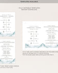 CHIARA Beach Wedding Program Fans Template