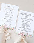 FIORELLA Wedding Fan Program Template