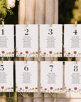APRIL Wedding Seating Chart Card Template