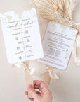 SOFIA Wedding Program Hand Fan Template