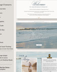 Beach Themed Canva Wedding Website Template with Online RSVP