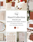 HAZEL Terracotta Wedding Stationery Templates Bundle