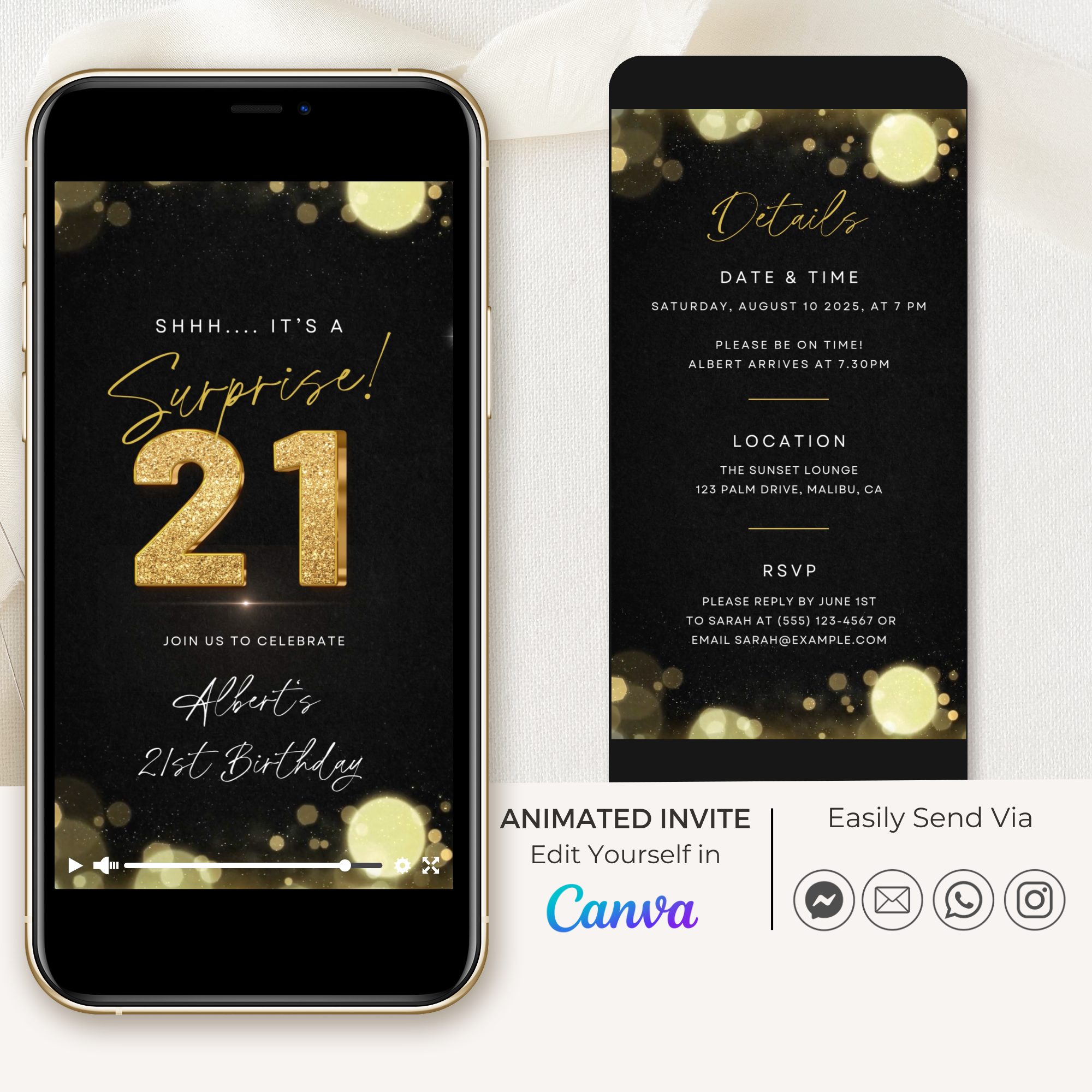 ZEST Birthday Invitation Video Template