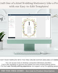 CHLOÉ Floral Wedding Seating Chart Card Template