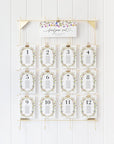 CHLOÉ Floral Wedding Seating Chart Card Template