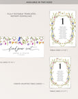 CHLOÉ Floral Wedding Seating Chart Card Template