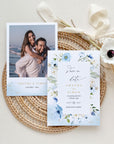 AZZURRA Dusty Blue Save the Date Template
