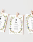 CHLOÉ Floral Wedding Seating Chart Card Template
