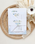 AZZURRA Dusty Blue Wedding Invitation Suite Template