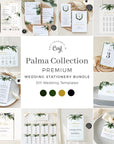 PALMA Tropical Wedding Printable Stationery Bundle Template