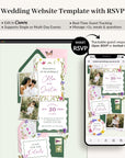 CLOE Wedding Website Template for Canva with RSVP