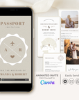 Passport Wedding Invitation Video Template - Taupe